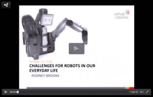 Seminaire Challenges for robots in our everyday life de Rodney Brooks a l'UPMC en Octobre 2014