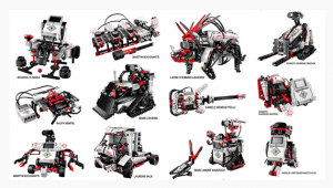 Each EV3 kit contains numerous robot models