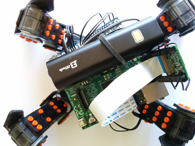 Metabot tutorial assemble the Raspberry Pi to your Metabot, fasten the batteries