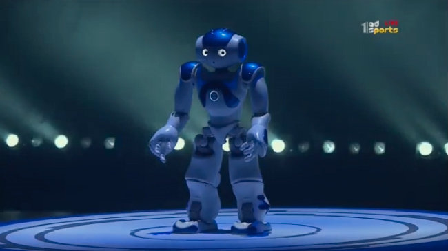 Roboter NAO blau