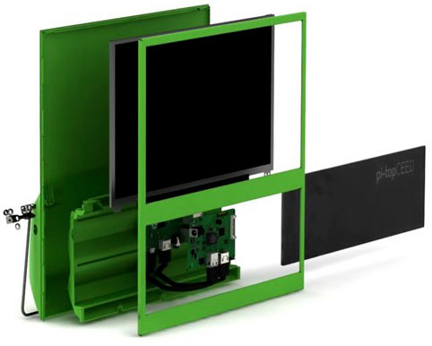 On the test bench: the pi-topCEED computer with Raspberry Pi On the test bench: the pi-topCEED computer with Raspberry Pi