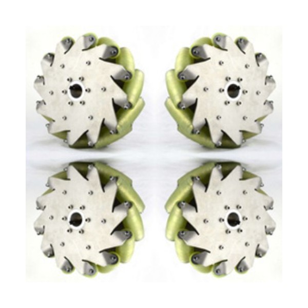 Set di 4 ruote Mecanum da 254 mm (capacità di carico di 500 kg)