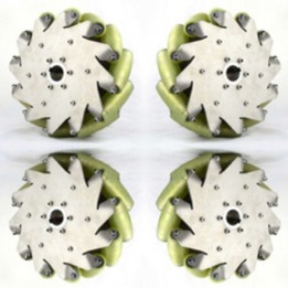 Set di 4 ruote Mecanum da 254 mm (capacità di carico di 500 kg)