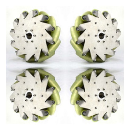 Set di 4 ruote Mecanum da 254 mm (capacità di carico di 500 kg)