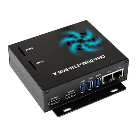 Mini-PC mit doppeltem Gigabit-Ethernet, basierend auf dem Raspberry Pi Compute Module 4