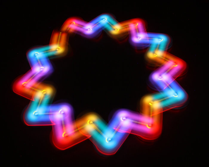 Light painting made with the educational robot Thymio