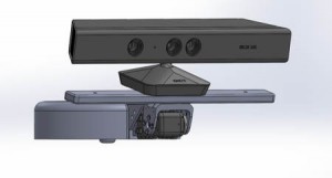 Capteur Kinect v1.1 motorisé et son support pour robot Baxter