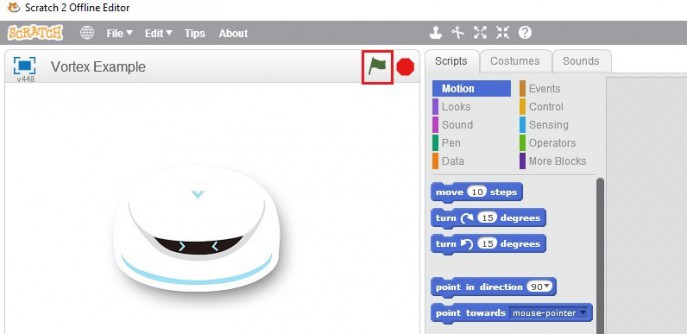 Set up and quick start guide for the DFRobot Vortex
