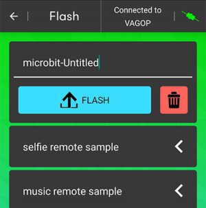 Flaschen Sie ein hex Programm in micro:bit.