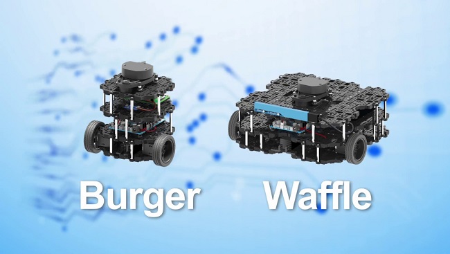 TurtleBot3 Burger and TurtleBot3 Waffle by ROBOTIS