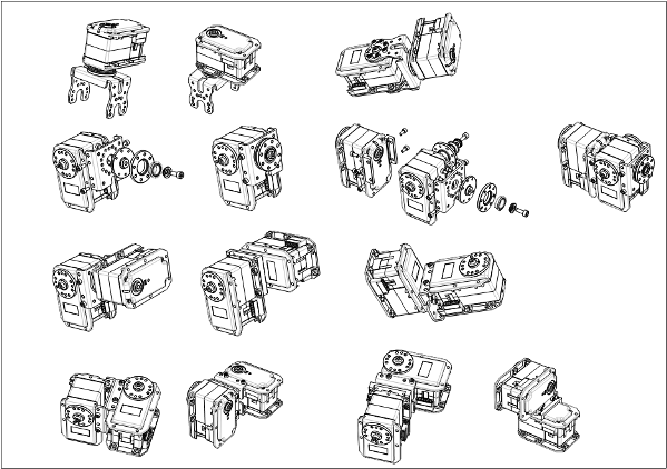 Fixation des servomoteurs Dynamixel