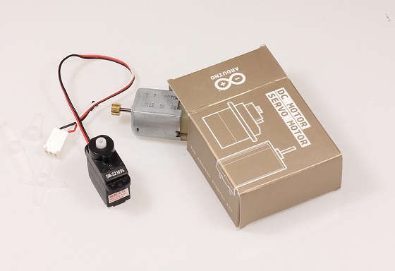 Gleichstrom-Motor und Servomotor im Arduino Starter-Kit