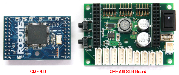 the two cards of robotis CM-700 main controller for dynamixel servomoter