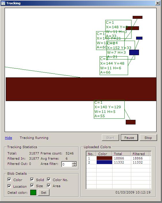 Interface de tracking de NXTCAMView