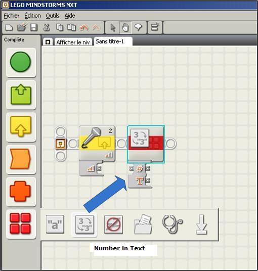 Second step of a simple program using NXT-G