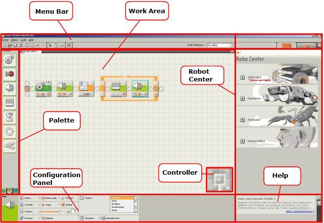 development environment supplied with Lego Mindstorms, NXT-G