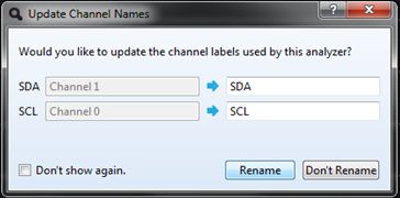 Renaming the channels in the Logic Analyser of Saleae
