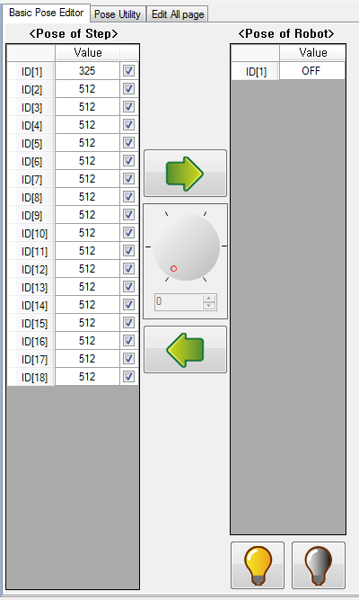 Poses zone in Roboplus Motion