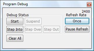 Fenêtre program debug de RobotC