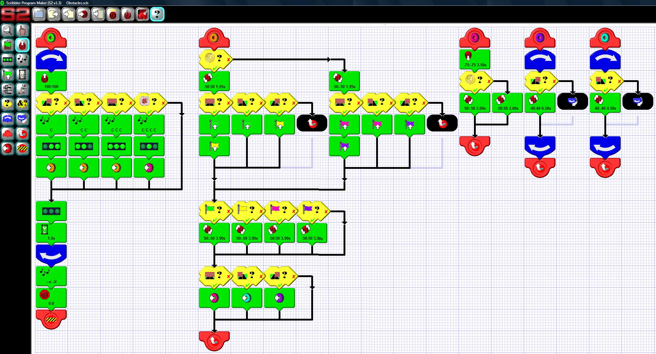 Obstacle avoidance program for the Scribbler 2 robot