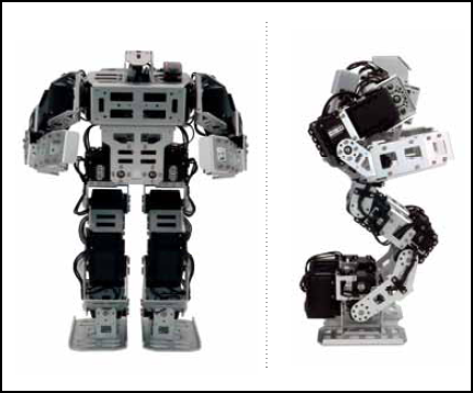 Position initiale du robot humanoide programmable Bioloid GP