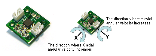 le capteur gyroscope GS-12 mesure la vitesse de rotation sur deux axes bioloid dynamixel robotis