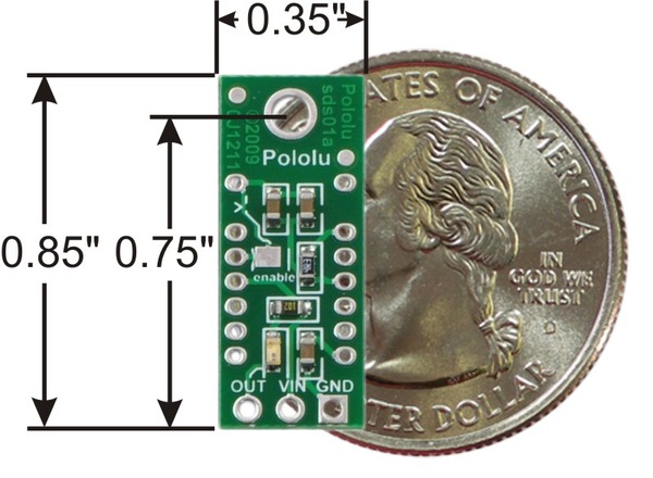 electronis board of pololu's infrared proximity sensor