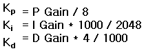 calcul des coefficients du pid pour le servomoteur dynamixel MX-64AT