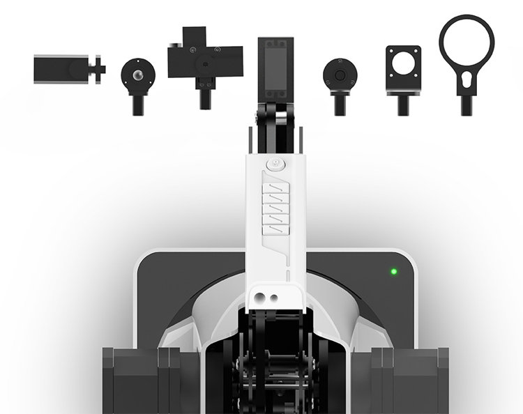 The different end-tools of the Dobot Magician robotic arm