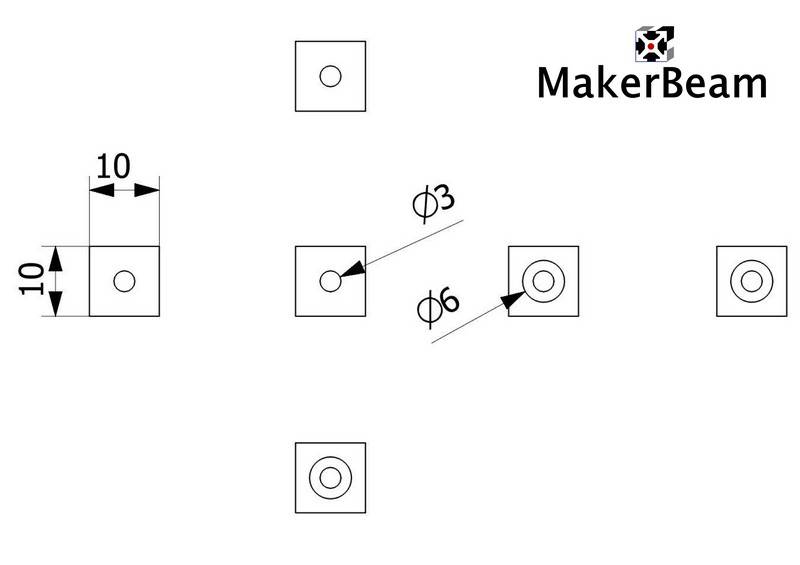 Referenzschema des MakerBeam Eckwürfels