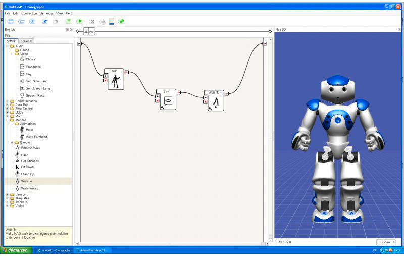 Formazione sui robot NAO - Software Choregraphe