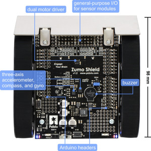 arduino shield für zumo roboter von pololu