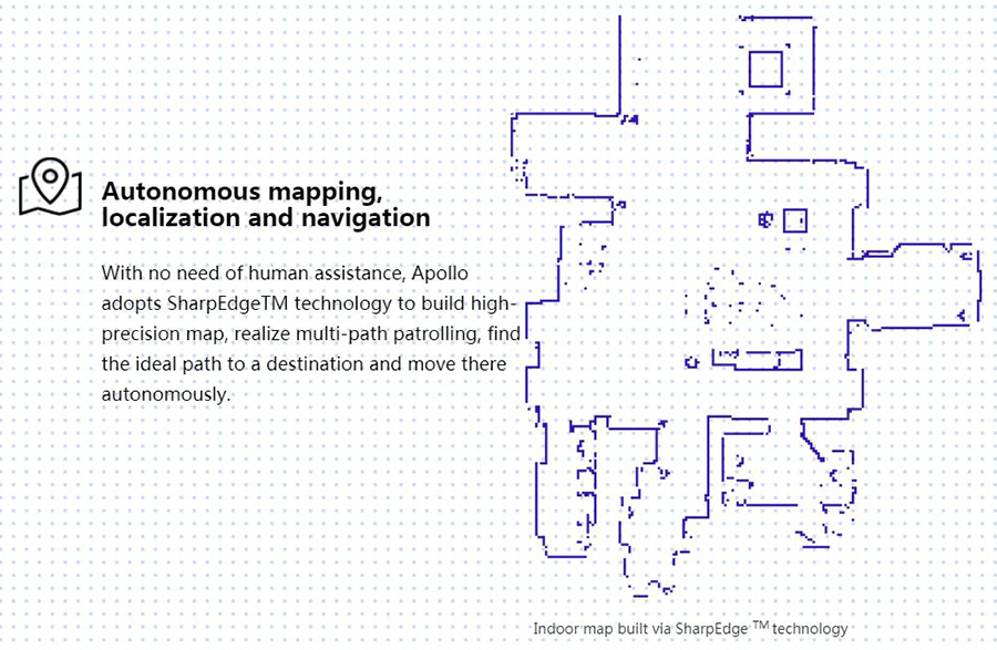 Robot Apollo : cartographie avec la technologie SharpEdge