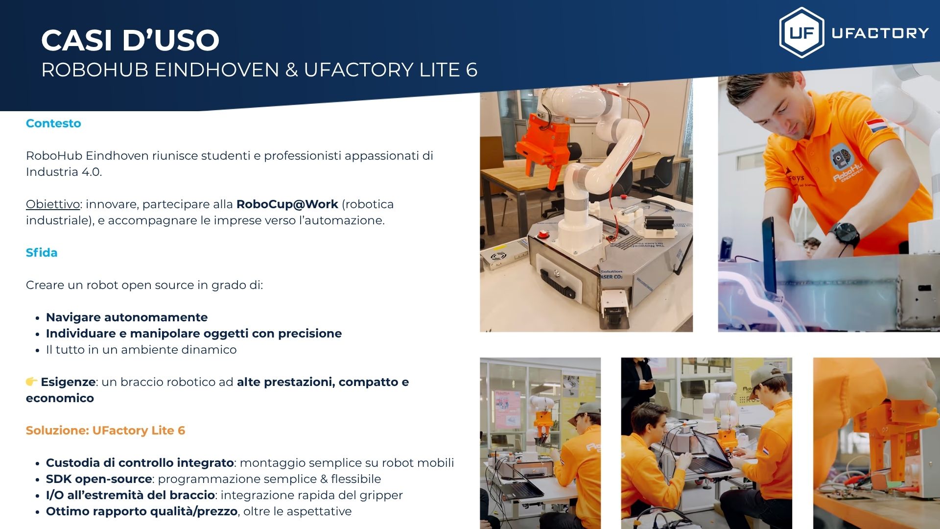 Guida per bracci robotici